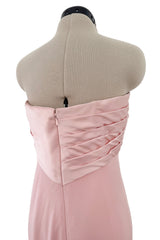 Dreamy Fall 2012 Oscar de la Renta Runway Look 58 Strapless Pink Dress w Jewels & Rhinestones