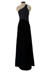 Wonderful Fall 2008 Giorgio Armani Runway Look 48 One Shoulder Velvet Dress w Wrap