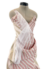 Fall 2005 Vivienne Westwood 'Propaganda' Runway Stripe & Tulle Corset & Skirt Dress Set
