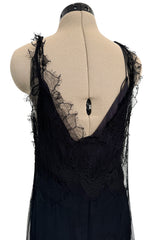 Prettiest Fall 2006 Christian Dior by John Galliano Black Silk & Net Dress w Beaded Detail