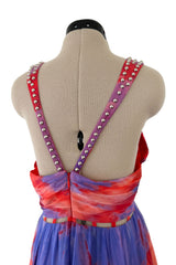 Gorgeous Spring 2015 Emilio Pucci by Peter Dundas Runway Look 36 Tie Dye Beaded Silk Chiffon Dress