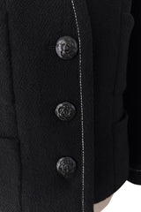 Fall 2015 Chanel by Karl Lagerfeld Brasserie Gabrielle Runway Look 89 Black Tweed Jacket