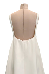 Recent Ivory Valentino by Pier Paolo Piccioli w Draped Cape Back Panel & Bare Upper Back