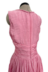 Gorgeous Pre-Fall 2012 Oscar de la Renta Runway Look 53 Soft Pink Silk Dress w Trained Skirt