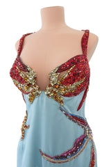 Phenomenal Spring 2021 Versace by Donatella Versace Runway Look 77 Embellished Starfish Dress