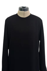 Chic & Simple Fall 2001 Gucci by Tom Ford Runway Look 20 Black Silk Side Zipper Sheath Dress