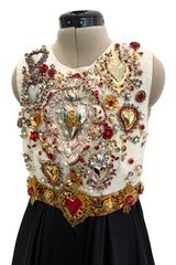 Rare Spring 2015 Dolce & Gabbana Runway Look 4 Mini Dress w Lace & Intricate Embellishment Details