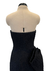 Christian Dior by Marc Bohan Spring 1988 Haute Couture Black Strapless w Bow