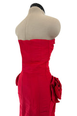 Modern Valentino by Pierpaolo Piccioli Homage to the Fall 2004 Runway Look 53 Strapless Red Silk Dress
