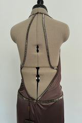 Gucci 2010-11 Deep Mauve Backless Jersey Dress