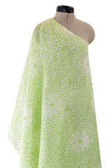 Dreamy Spring 1974 Lanvin by Jules-Francois Crahay Pale Green Floral Print One Shoulder Dress