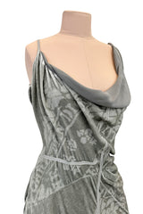 Important Fall 2006 Christian Dior by John Galliano Pale Silver Grey Version of Runway Look 41 Dress