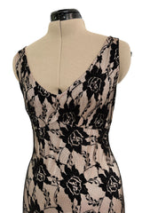 Gorgeous 2010s John Galliano Spanish Influnced Tiered & Ruffled Black Lace Bias Cut Dress