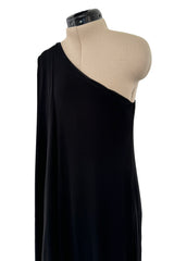 Easy to Wear Fall 2012 Givenchy by Riccardo Tisci One Shoulder Fluid Black Jersey Caftan Dress