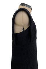 Minimalist c. 1964 James Galanos Superb Detailed Square Neckline Long Sheath Dress