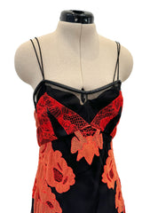Resort 2011 Givenchy by Ricardo Tisci Look 5 Red Lace & Black Net Dress