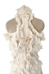 2011 Alexander McQueen by Sarah Burton Intricate Lace & Silk Chiffon Ivory Dress