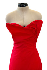 Spring 2012 Vivienne Westwood Runway Look 48 Red Silk Tulle Corset Dress w Full Netted Skirt