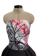Superb Fall 2013 Mary Katrantzou Runway Print From Look 7 Strapless Bubble Skirt Mini Dress