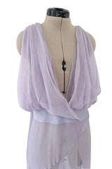 Remarkable Spring 2012 Alexandre Vauthier Haute Couture Runway Look 23 Pale Lavender Silk Chiffon Dress