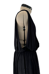 Sensual 2010s Azzadine Alaia Feather Light Knit Jersey Plunging Cut Out Dress