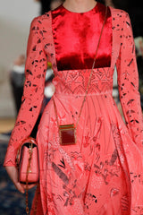 Spring 2017 Valentino by PierPaolo Piccioli Runway Look 12 Zandra Print Pink Silk Dress