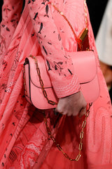 Spring 2017 Valentino by PierPaolo Piccioli Runway Look 12 Zandra Print Pink Silk Dress