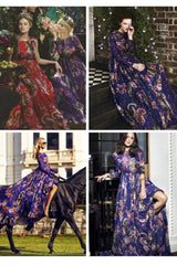 Well Documented Fall 2014 Dolce & Gabbana Runway Look 17 Woodland Creature Silk Chiffon Dress