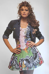 Dreamiest Spring 1992 Gianni Versace Versus Documented Pink Bow Detailed & Floral Print Dress