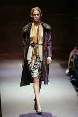 Prettiest Fall 2004 Prada Blue Version of the Runway & Ad Campaign Skirt w Gathered Bottom