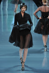 Fabulous Fall 2008 Christian Dior Black Meticulously Tailored Bar Jacket w Beaded Hip Detailing