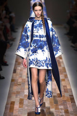 Valentino Fall 2013 by Maria Grazia Chiuri & Pierpaolo Piccioli Strapless Blue & White Dress