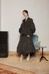 Documented Fall 2017 Rosie Assoulin Runway Black & White Wool & Silk Swash Buckler Top