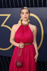 Gorgeous Pre-Fall 2011 Alexander McQueen by Sarah Burton Pink Silk Chiffon Dress w Jeweled Belt