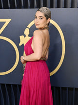 Gorgeous Pre-Fall 2011 Alexander McQueen by Sarah Burton Pink Silk Chiffon Dress w Jeweled Belt