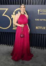 Gorgeous Pre-Fall 2011 Alexander McQueen by Sarah Burton Pink Silk Chiffon Dress w Jeweled Belt