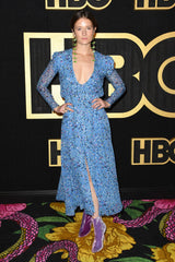 Resort 2018 Carolina Herrera Runway Look One Sample Floral Silk Chiffon Plunge Dress