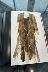 Spring 1981 Zandra Rhodes Runway & Book Piece 'Kenya & Zebras" Feather Trimmed Silk Chiffon Cape Piece