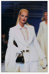 Chic Spring 1993 or 1996 Christian Dior by Gianfranco Ferre Numbered White Tux Pant Suit