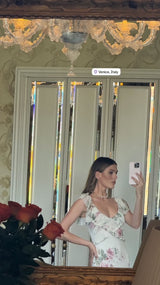 Outstanding Fall 2001 John Galliano Runway Look 41 Bias Cut Silk Chiffon Dress w Romantic Floral Print