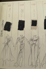 Exceptional Fall 1983 Yves Saint Laurent Haute Couture Runway Black Silk Wrap Dress w Bow Detail