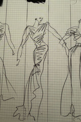 Exceptional Fall 1983 Yves Saint Laurent Haute Couture Runway Black Silk Wrap Dress w Bow Detail