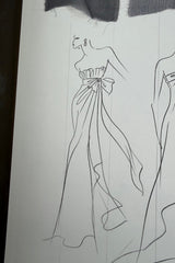 Exceptional Spring 2002/Spring 1991 Yves Saint Laurent Haute Couture Black Silk Chiffon Dress
