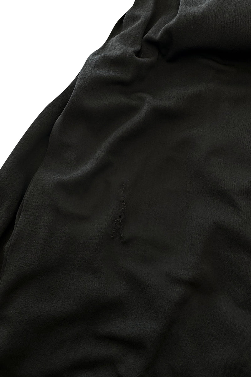 Gorgeous 1960s James Galanos Meticulously Pleated Black Silk Chiffon Dress w Elaborate Belt