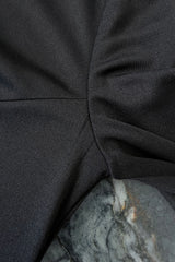 Fantastic Spring 1970 Louis Feraud Easy-to-Wear Printed Purple & Pink on Black Jersey Dress