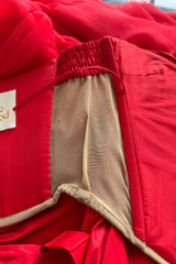 Spring 2012 Vivienne Westwood Runway Look 48 Red Silk Tulle Corset Dress w Full Netted Skirt