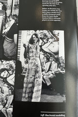 Rare 1971 Thea Porter Actual Book Piece Silk Cotton Gauze Dress w Sheila Hudson Horseman Print