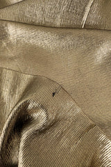 Iconic Fall 1991 Yves Saint Laurent Runway Slinky Gold Lame Dress w Gold Button Details