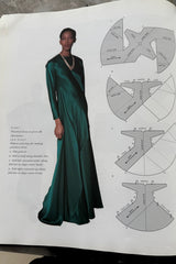 Incredible 1977 Halston Couture Heavy Weighted Ivory Silk Charmeuse Spiral Paneled Dress