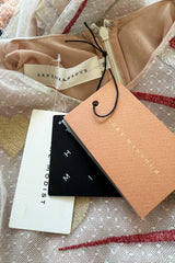 Spectacular Spring 2017 Sandra Mansour Metallic Sun & Heart Pale Pink Net Dress